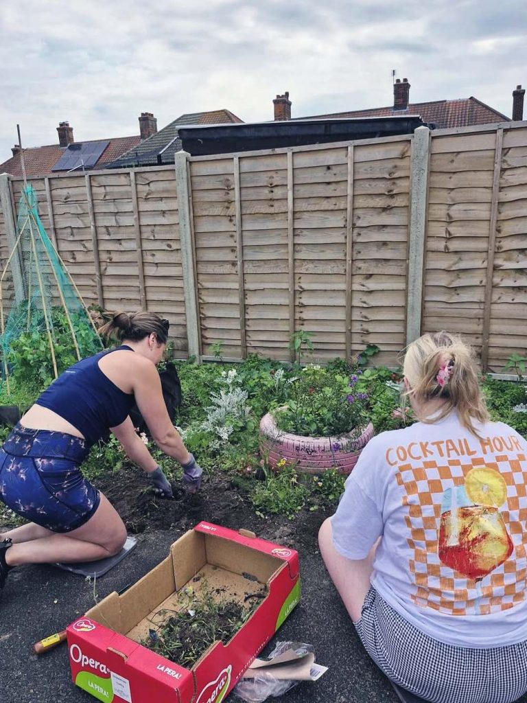 Roses Community Gardening Group Planting