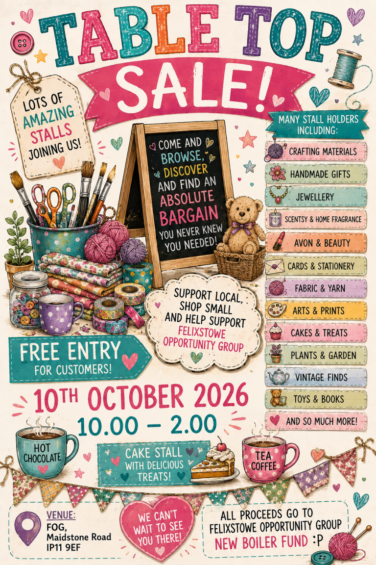 Table Top Sale Poster